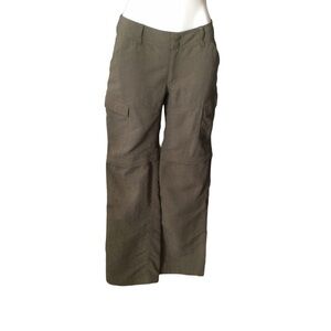North Face Khaki Green Convertible Outdoor Activewear Pants/Shorts